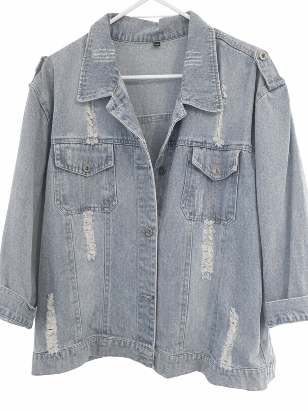 Women’s Distressed Denim Jacket – Size 3X – Perfect Condition